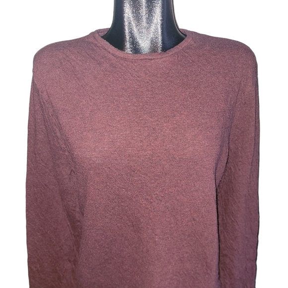 Buffalo David Bitton Burgundy Sweater with Tan Rough Edging L - Picture 2 of 8